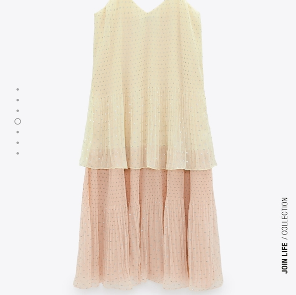 ZARA Pleated dress With metallic thread bloggers favorite - Picture 11 of 16
